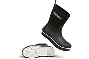 GIEESHIELD Mid-Calf Waterproof Insulated Rubber Boots with Steel Shank, 6mm Neoprene Rubber Boots for Men and Women, Ideal for Hunting, Farming, Gardening, and Fishing