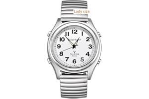 Hearkent Talking Watch for Women-Elderly or Visually Impaired Watches American-Style English Voice Timekeeping Watch-Ideal Gifts for Mother or Sisters.