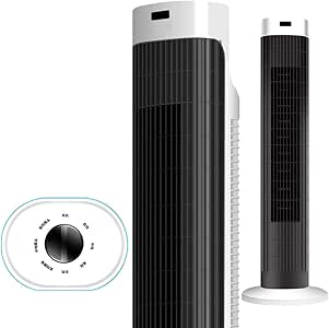 Ventiladores Torre oscilante de 31 Pulgadas, 45W - 3 velocidades y