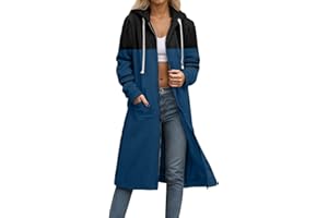 BJUTIR Women'S Zip Up Hoodies Oversized Fleece Long Tunic Sweatshirts Casual Long Sleeve Fall Hoodie Jacket Coat With Pockets