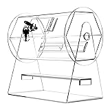 QWORK Acrylic Raffle Ticket Drum, 11x6.5x11