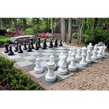 MegaChess Giant Premium Chess Pieces Complete Set with 25 Inch Tall King - Black and White