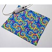 Replacement Cover for 12&rdquo; x 15&rdquo; Heating Pad ~ Heating Pad Cover ~ Cover Only ~ Tie Dye Paw Print