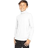 STRETCH IS COMFORT Boys Long Sleeve Turtleneck Shirt | Soft Stretchy Lightweight Base Layer Everyday Top | 2-16
