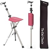 Ta-Da Chair Series 1 Pro, Portable Trekking Hiking Pole, Folding Walking Stick with Seat, Walking Cane with Chair, Foldable Chair, Lightweight Aluminum, Easy Carry and Storage, Anti-Slip