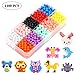 ANTOGOO Fuse Water Beads Kit, 10 Colors 1100 Water Spray Perler Beads Art Crafts Toys for Kids