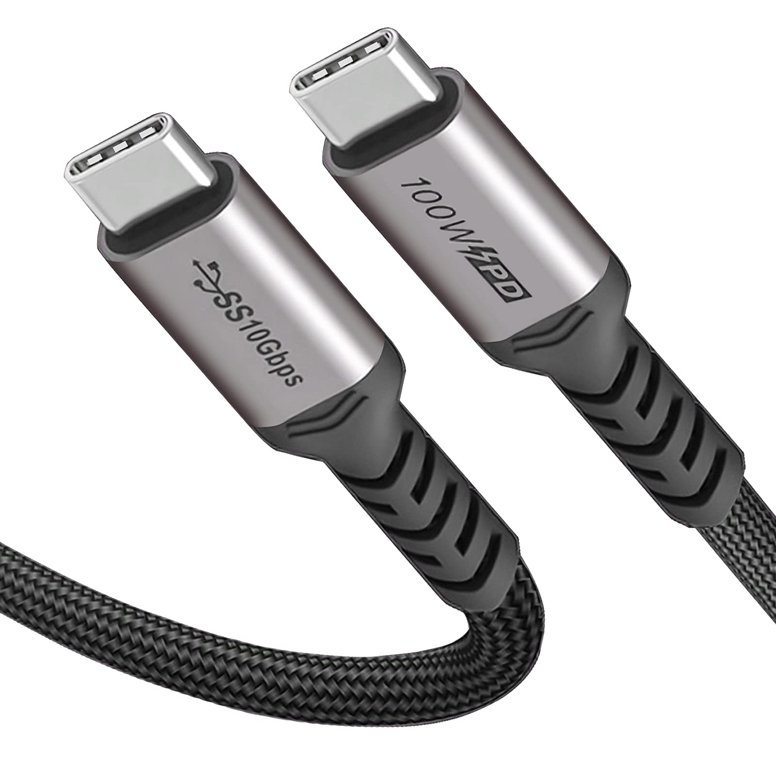 SUMPK USB C auf USB C Kabel kurz 50cm [2Stück], PD 100W 3.1 Gen 2 Schnellladekabel E-Mark Chip SuperSpeed 10Gbps 4K Video Datatransfer für ThinkPad Yoga Samsung Galaxy Note S8 S9 T5 LaCie SSD 8