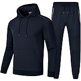 Rdruko Men's Tracksuits Sweatsuits 2 Piece Set Jogging Athletic Hoodie and Sweatpants Set for Men