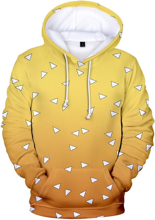 Trikahan 3D Digital Printed Kimetsu no Yaiba Cosplay hoodie, Demon Slayer Pullover Sweatshirt