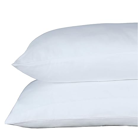 Just Linen 200 Tc 100 Cotton Percale Solid White Color Pair Of