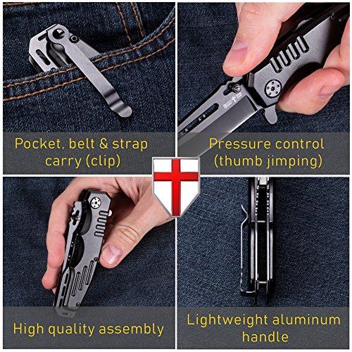 Spring Assisted Knife Pocket Folding Edc Knife Military Style Boy Scouts Knife Tactical