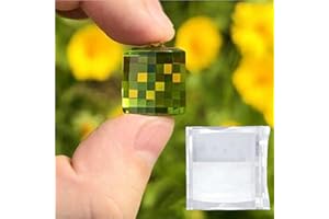 Funny Pixelated Lens for Pixel View Effect, Clear Crystal Glass Pixel Mirror Filter Keychain, Unique Pixel Prism Lens Pixel W