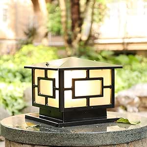 Mrdsre Pilar Hierba lámpara de iluminación a Prueba de Agua y luz de