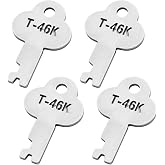 MUGLFPT T-46K Trunk Lock Keys for G-1 G-3 3815 3835 Locks, Replaces N-3815K | 4 Pack; Replacement keys for antique steamer trunks, vintage chests and storage trunkswith matching lock styles