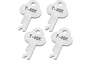 MUGLFPT (4-Pack) T-46K Trunk Lock Keys Replacement, Compatible with G‑1 & G‑3 Series Locks on Vintage Trunk, Antique Steamer Trunk, Also Fits 3815 & 3835 Series Trunk Lock, Replaces N-3815K