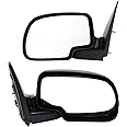 Kool Vue Driver & Passenger Side Non-Electric Mirrors for Chevrolet Silverado 1500 GMC Sierra 1500 1999-2006 Without Blind Spot Monitor Textured Extended Cab & Standard Cab