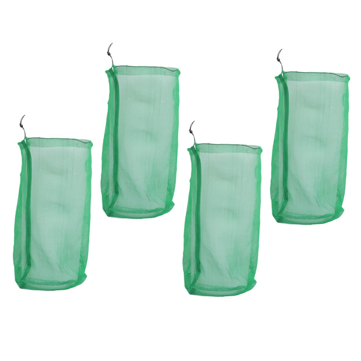 INOOMP 4pcs Fishing Net Bag Fishing Nets for Saltwater Crab Bait Fishing Replacement Net Fishing Drawstring Net Large Capacity Fish Net Fishing Net Bag Portable Fishing Pouch Nylon Diving