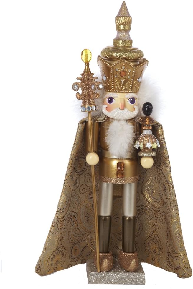 Nutcrackers - Kurt Adler 18-Inch Hollywood Gold King Nutcracker