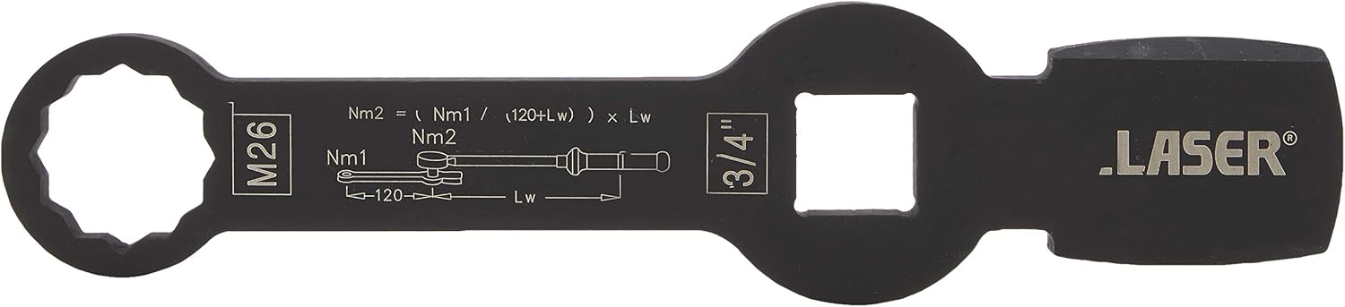 Laser 7641 Brake Caliper Wrench 26mm - for DAF CF, Black