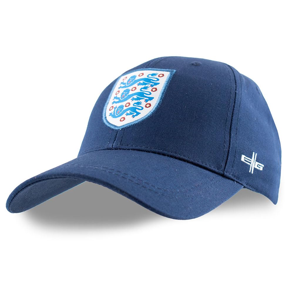 3 Lions Official England FA Crest Baseball Cap (100% Cotton & Adjustable)