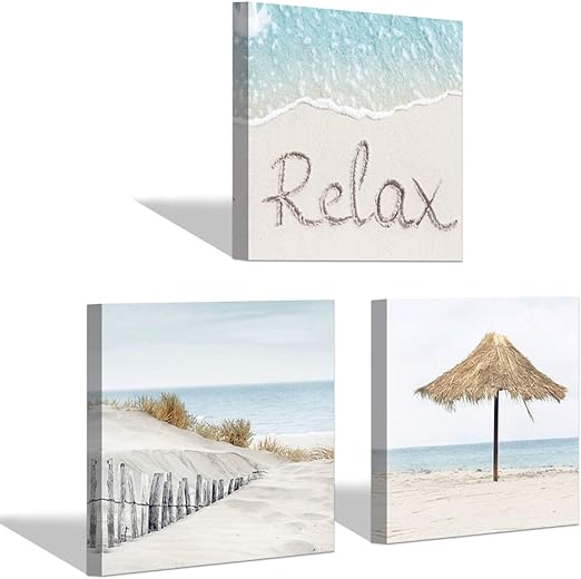 Amazon De Wallart 4u Kunstdruck Auf Leinwand Motiv Sandystrand