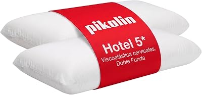 Pack 2 Almohadas Hotel Viscoelásticas 70cm Doble Funda