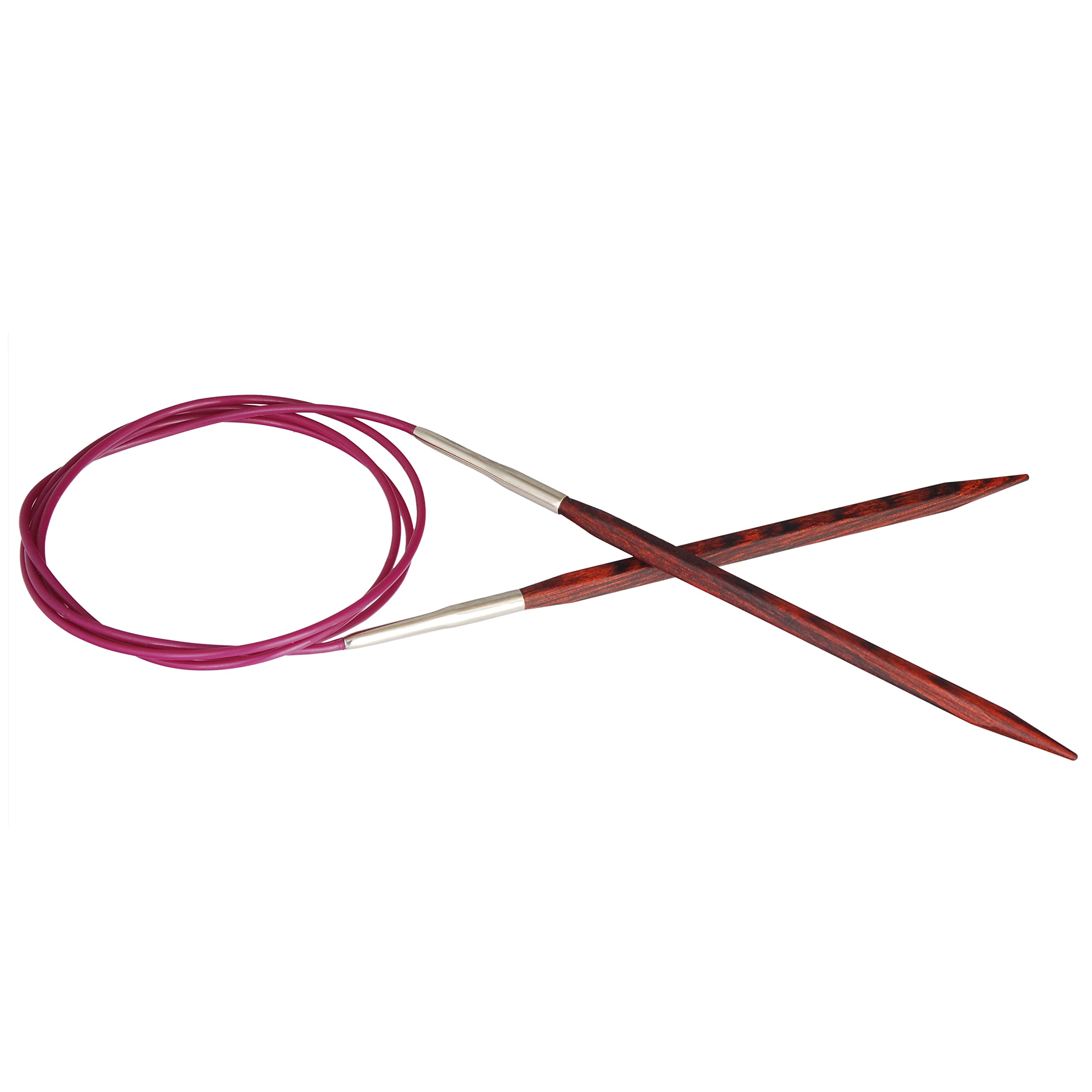 KnitPro 100 cm x 3 mm Cubics Fixed Circular Needles, Rosewood