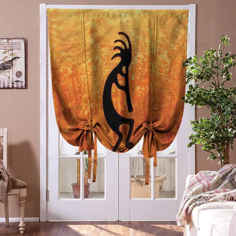 Amazoncom Houselookhome Window Blind Curtain Kokopelli Window Valance Balloon Blind Native American Symbol Kitchen Decor Rod Pocket Panel