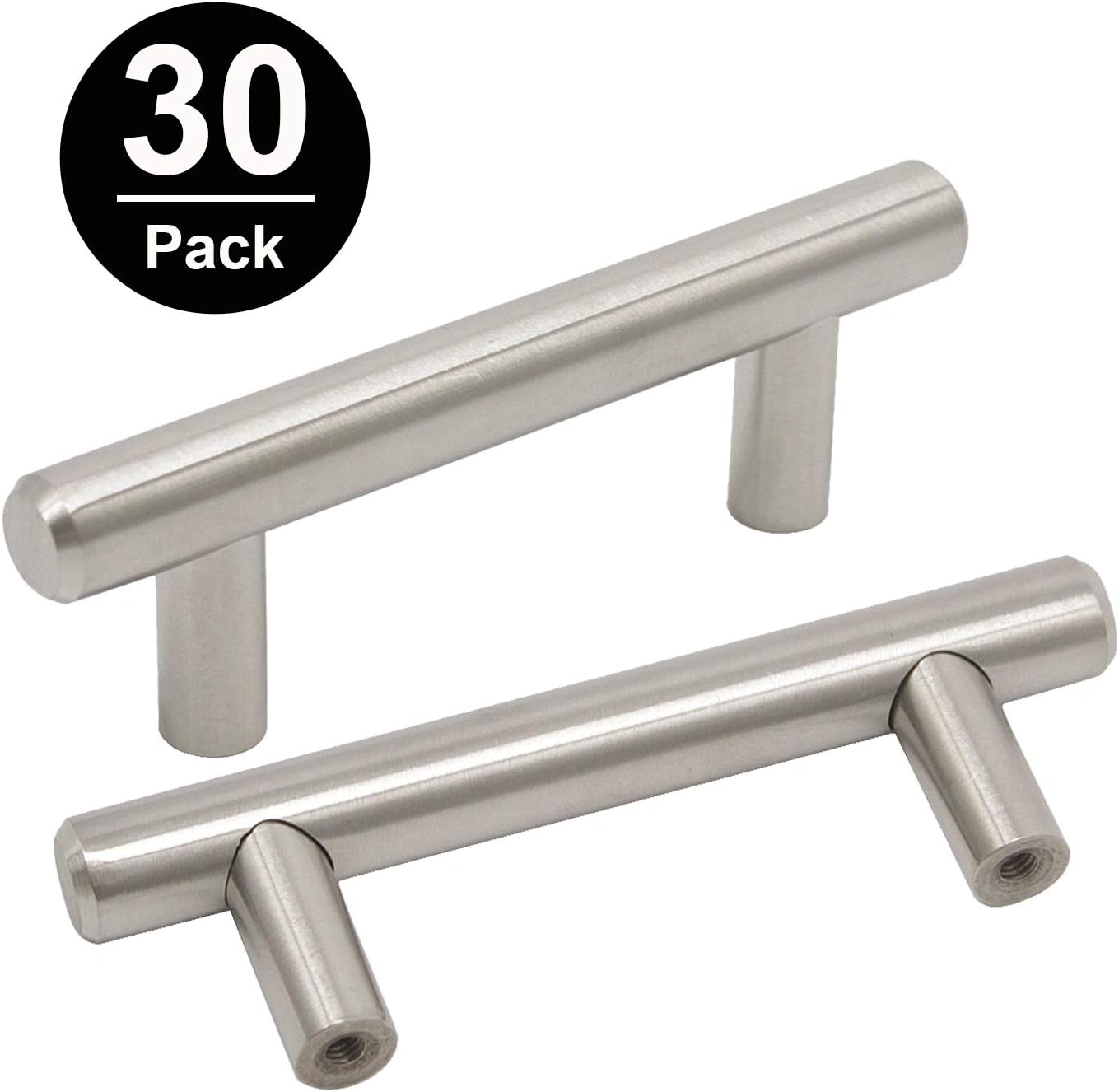 Gobrico 21/2"(64mm) Hole Distance Brushed Satin Nickel Solid Stainless