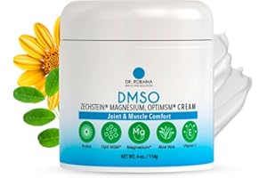 Dr. Robaina DMSO Cream - 99.9% Pure Pharmaceutical Grade | Skin Relief Formula with Zechstein Magnesium, Arnica, Aloe Vera, Vitamin E | Muscle & Joint Comfort | 4 oz | Made in USA