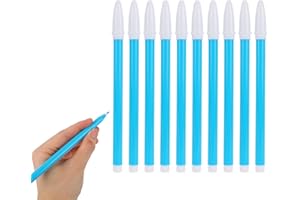 10pcs Fabric Tailors Markers for Sewing, Blue Washable Fabric Marking Pens Sewing Pencil Quilting Chalk Supplies for Embroide