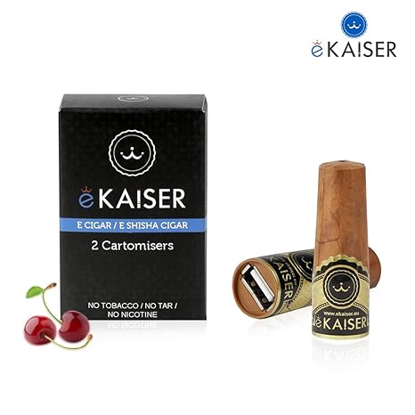 eKaiser Elektronische Zigarre 2er Pack Cartomizer | Cherry Flavour | E Zigarre E Shisha Einweg | 30/70 VG/PG Premium-Geschmac