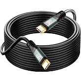 USB C to C Cable 25FT,240W 4K60HZ USB Type C GEN2x2(Data usb3.1),Type C Video Output From USB3.2/ USB4.0 Fast Charging &amp; Sync for Xreal MacBook Pro iPad Pro iPhone 15-16-17 Pro Portable Monitor