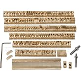 ZONEPACK 184 PCS Brass Letter Set Times New Roman for Hot Foil Machine | Brass Stamping Letters, Alphabet &amp; Number Stamps, CNC Engraved Mold Set for Leather Stamping &amp; Foil Embossing