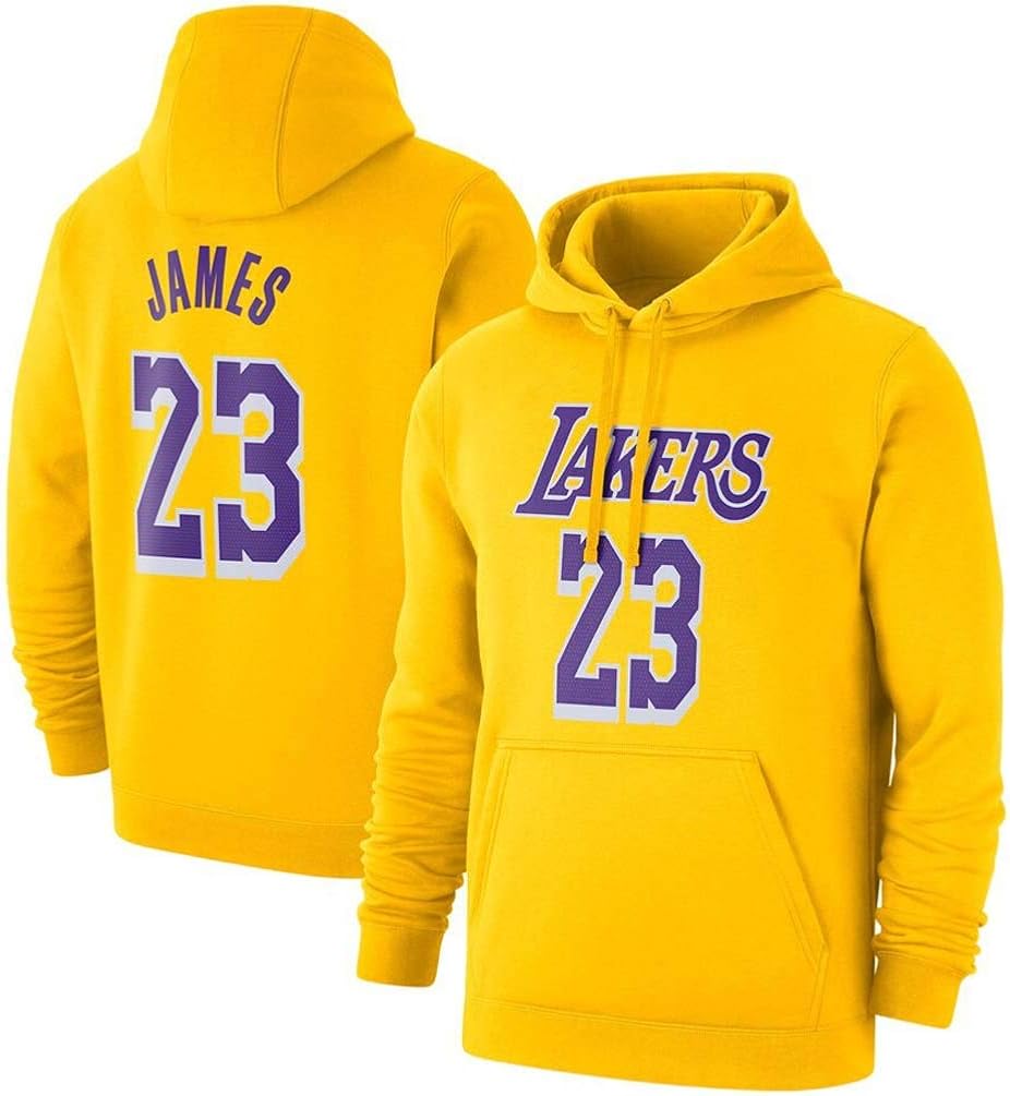 Wllit Nba Basketball Hoodie 23 Nba Los Angeles Lakers Lebron James Sports Jacket Jacket Basketball Match Jersey Yellow Xxl Jerseys
