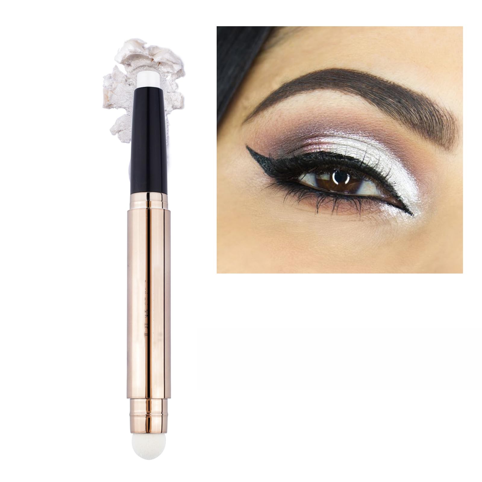 Cream Eyeshadow Stick - Double-Ended Shimmer Pencil, Waterproof Long Lasting Eye Shadow Crayon for Women, Halloween Eye Makeup