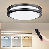 Kalium LED Ceiling Light with Remote 13 Inch Flush Mount Ceiling Light Fixture, 24W 3000K-6000K Adjustable Color Temperature,