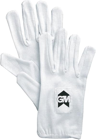Gunn & Moore GM Batsman Inner Gloves Cricket Cotton Elasticated Cuff White
