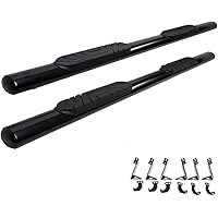 Galaxy Auto 4" Oval Straight for 2009-18 Dodge Ram 1500 Quad Cab - Side Steps Nerf Bars Running Boards (Black)