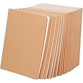 FAWTEEM 24 Pack A5 Lines Notebook Bulk Kraft Cover College Ruled, Lined Paper Travel Journals Composition Diary Subject Notebooks Planner, 60 Pages, 8.3”x 5.5”