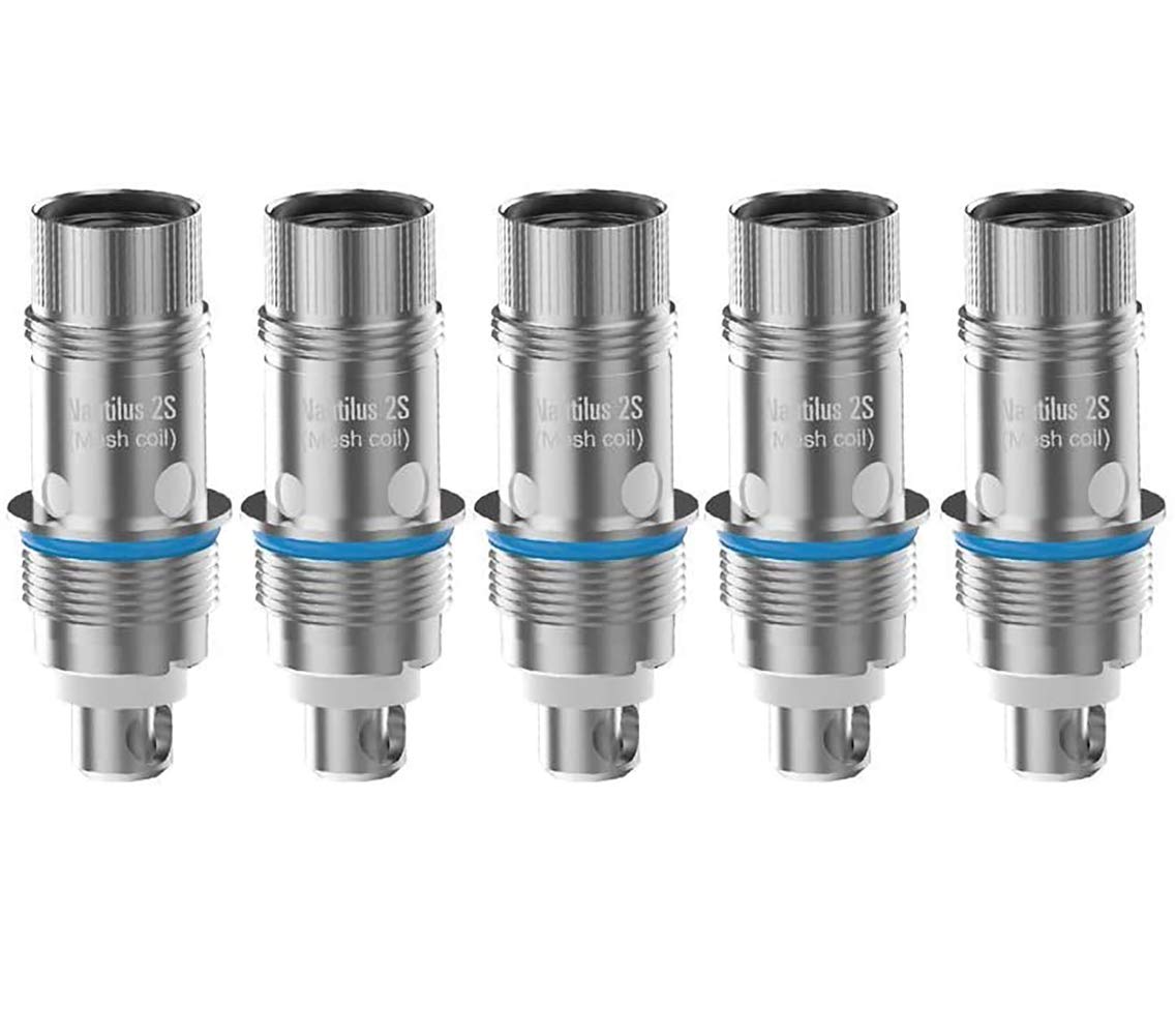 Aspire Nautilus 2S Mesh Coils (0.7Ω Coil × 5), Coil Heads for Nautilus Tanks, Zelos/Nautilus AIO Kits, No Nicotine