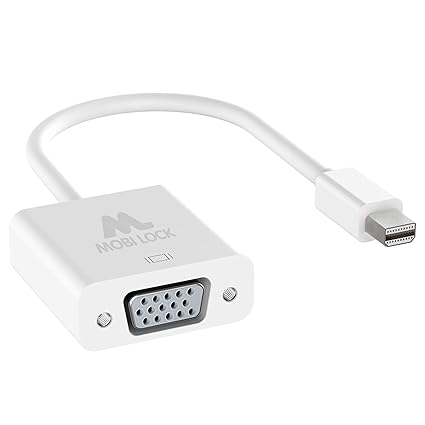Mobi Lock Adaptador Mini DisplayPort a VGA Compatible con Unibody ...
