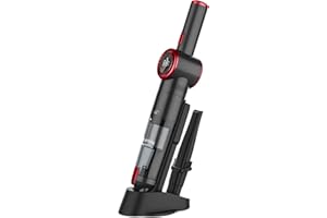 Nicebay Cordless Handheld Vacuum Cleaner, 15KPA Strong Suction Portable Hand Vacuum Cleaner, LED Display Car Vacuum Cleaner, Fast Charging Dock, Rechargeable Handheld Vacuum Crimson