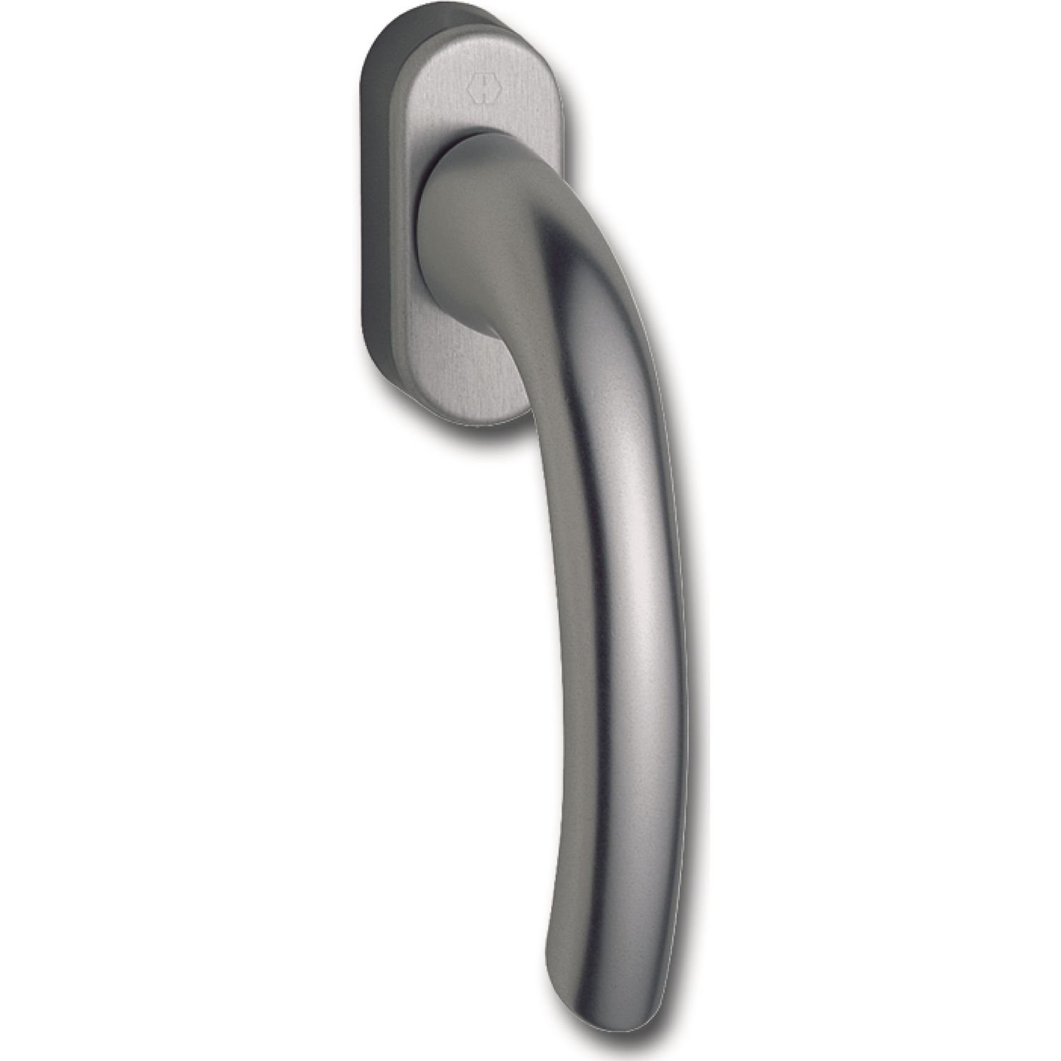 Hoppe Tokyo Window Handle with Ratchet Mechanism, Square, 7 x 32 mm, Stainless Steel Effect, 8106650