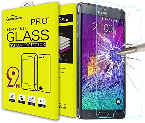 Galaxy Note 4 Screen Protector,AMCHOICE(TM) 2.5d Rounded Edges 0.3mm Thin Premium Toughened Glass Screen Protector for Galaxy Note 4