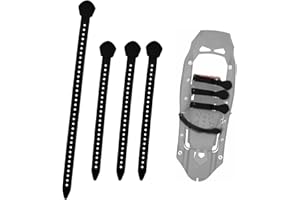 HCLSY Snow Shoe Bindings Replacement for MSR Classic Snowshoes Straps Kit Includes 3x12'' and 1x18'' Straps, Adjustable Ski Boot Wraps Ties Compatible with Denali Evo Ascent Snowshoes, PosiLock Bindings