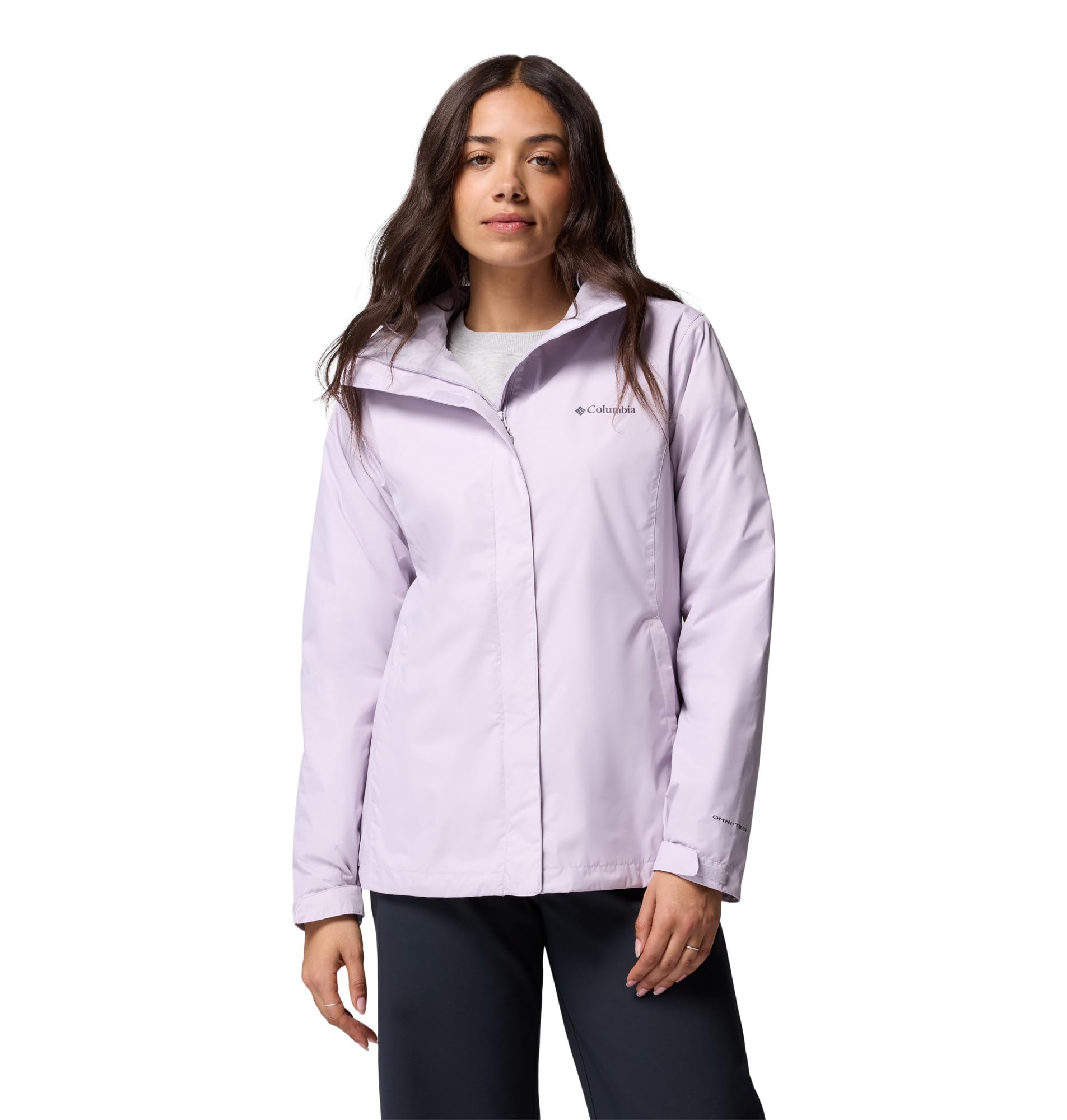 Columbia Womens Arcadia II Waterproof Rain Jacket, Lavender Pearl, Large Image