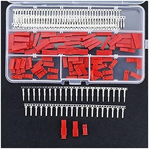 DollaTek 420PCS (70 Sets) JST SYP 2-Pin Red Female Male Plug Housing Kit, Male Female Crimp Terminal Connector Set - Image 3