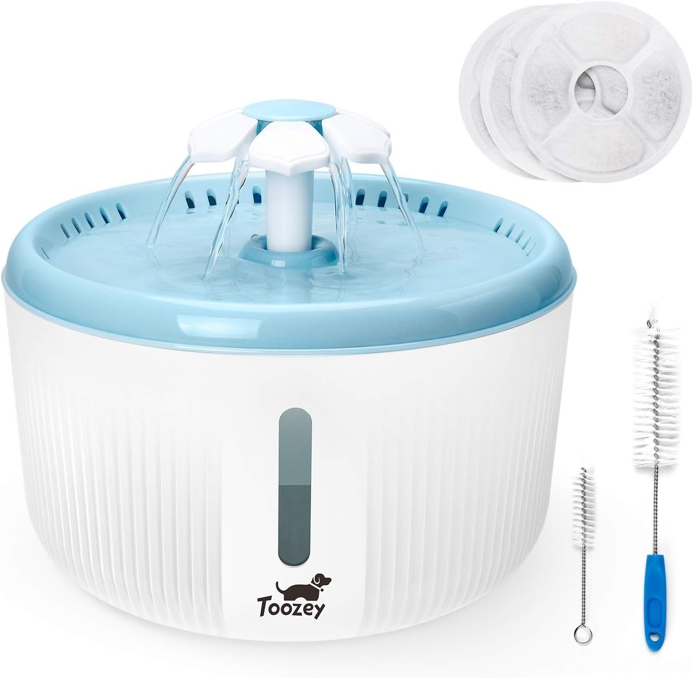 Toozey Cat Water Fountain, 2L Water Fountain for Cats, Automatic Quiet Cat Water Dispenser, Pet Fountain for Cats, Dogs : Pet Supplies