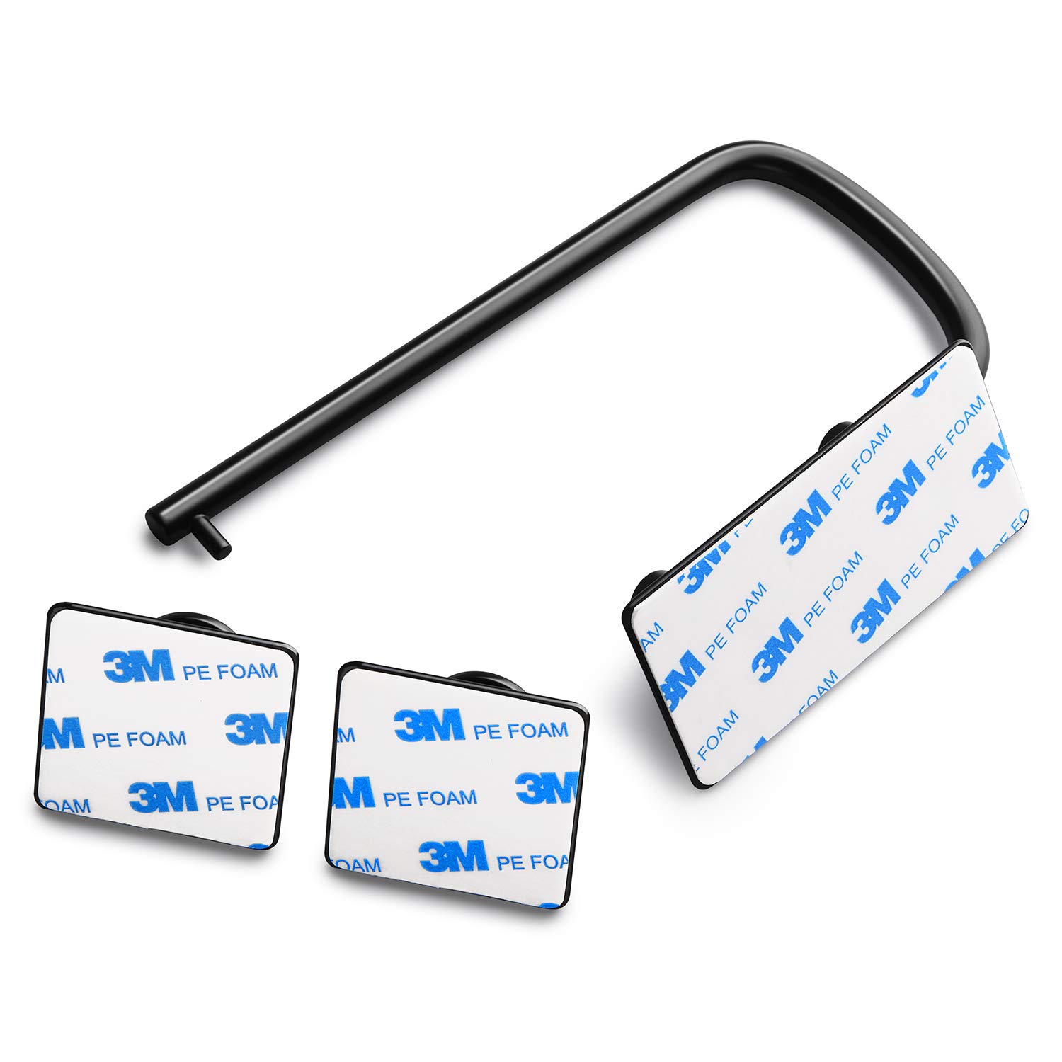 Porta Rotolo Carta Igienica 2 In 1 Da Parete, Autoadesivo Con Ripiano - Nero Opaco